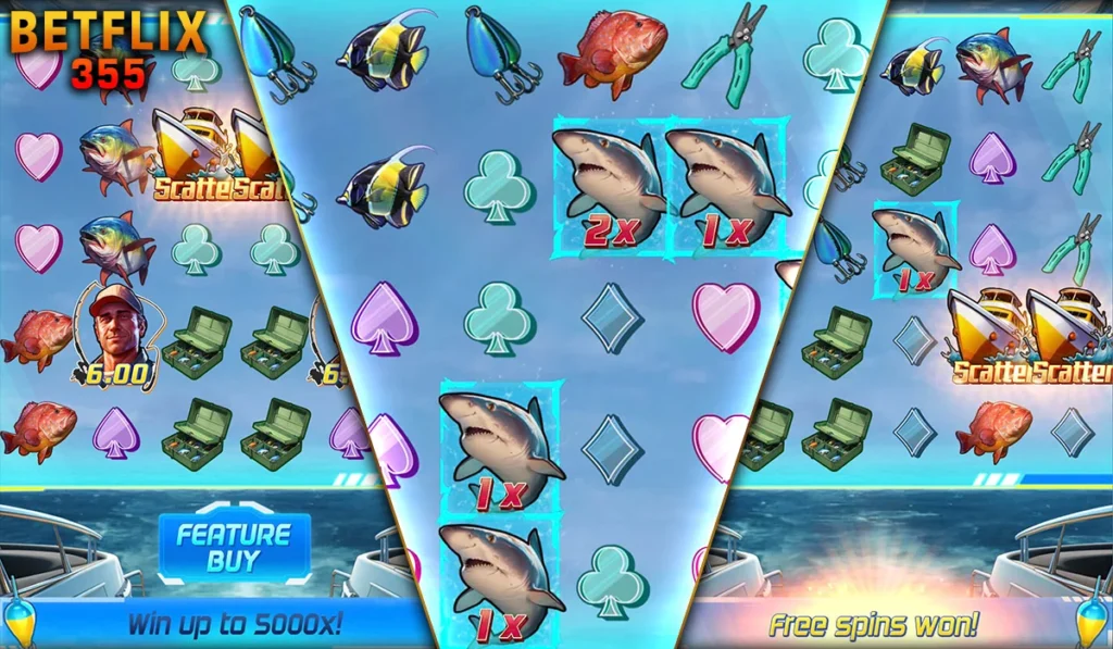 รูปแบบและกราฟิกของเกม Shark Bounty